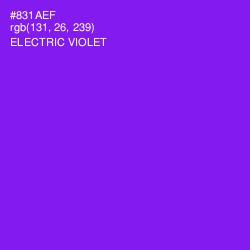 #831AEF - Electric Violet Color Image