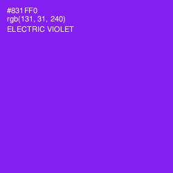 #831FF0 - Electric Violet Color Image