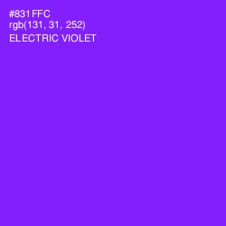 #831FFC - Electric Violet Color Image