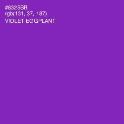 #8325BB - Violet Eggplant Color Image