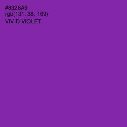 #8326A9 - Vivid Violet Color Image