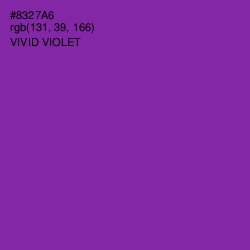 #8327A6 - Vivid Violet Color Image