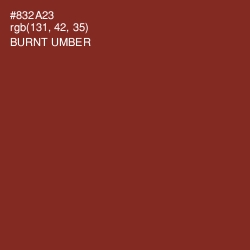 #832A23 - Burnt Umber Color Image