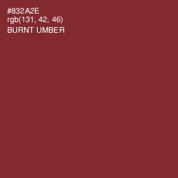 #832A2E - Burnt Umber Color Image