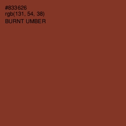 #833626 - Burnt Umber Color Image