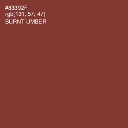 #83392F - Burnt Umber Color Image