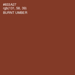 #833A27 - Burnt Umber Color Image
