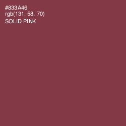 #833A46 - Solid Pink Color Image