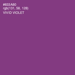 #833A80 - Vivid Violet Color Image