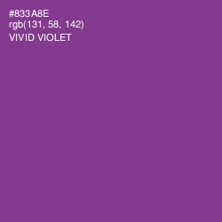 #833A8E - Vivid Violet Color Image
