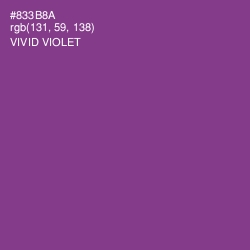 #833B8A - Vivid Violet Color Image