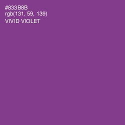 #833B8B - Vivid Violet Color Image