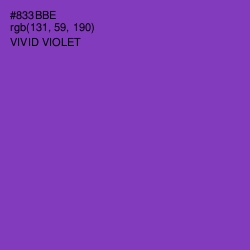 #833BBE - Vivid Violet Color Image