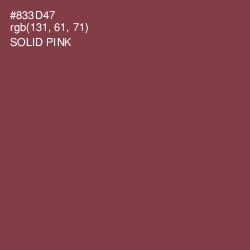 #833D47 - Solid Pink Color Image