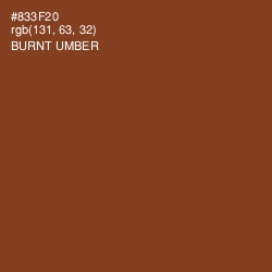 #833F20 - Burnt Umber Color Image