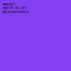 #8340F1 - Medium Purple Color Image