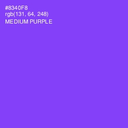 #8340F8 - Medium Purple Color Image
