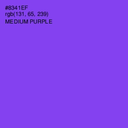 #8341EF - Medium Purple Color Image