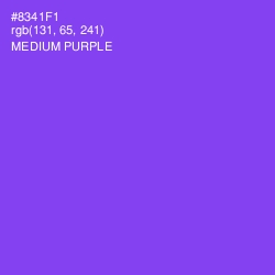 #8341F1 - Medium Purple Color Image