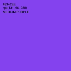 #8342EE - Medium Purple Color Image