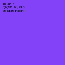 #8342F7 - Medium Purple Color Image