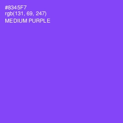 #8345F7 - Medium Purple Color Image