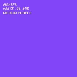 #8345F8 - Medium Purple Color Image