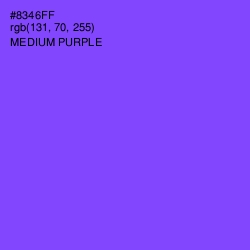 #8346FF - Medium Purple Color Image