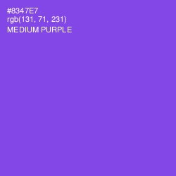 #8347E7 - Medium Purple Color Image