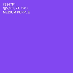 #8347F1 - Medium Purple Color Image