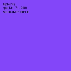 #8347F9 - Medium Purple Color Image