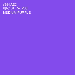 #834AEC - Medium Purple Color Image