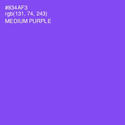 #834AF3 - Medium Purple Color Image
