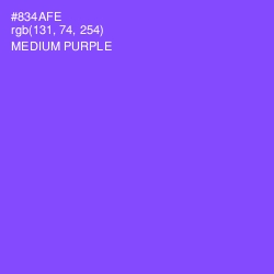 #834AFE - Medium Purple Color Image