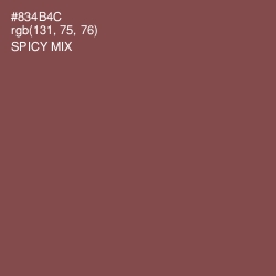 #834B4C - Spicy Mix Color Image