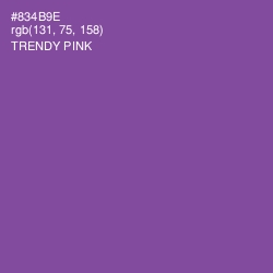 #834B9E - Trendy Pink Color Image