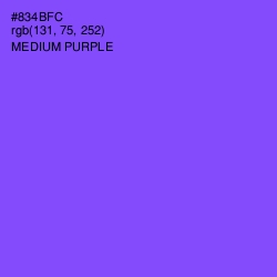 #834BFC - Medium Purple Color Image