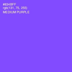#834BFF - Medium Purple Color Image