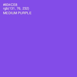 #834CE8 - Medium Purple Color Image