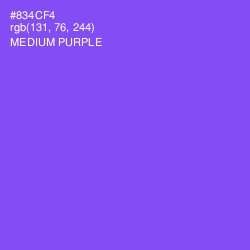 #834CF4 - Medium Purple Color Image