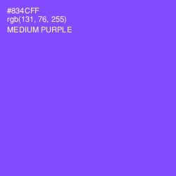 #834CFF - Medium Purple Color Image