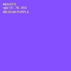 #834EFD - Medium Purple Color Image