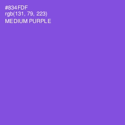 #834FDF - Medium Purple Color Image