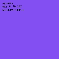 #834FF2 - Medium Purple Color Image