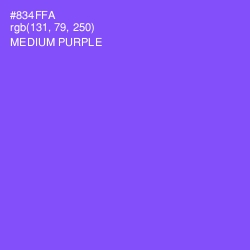 #834FFA - Medium Purple Color Image