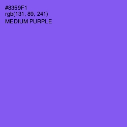 #8359F1 - Medium Purple Color Image