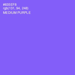 #835EF8 - Medium Purple Color Image