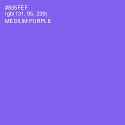 #835FEF - Medium Purple Color Image