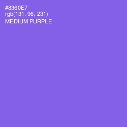 #8360E7 - Medium Purple Color Image