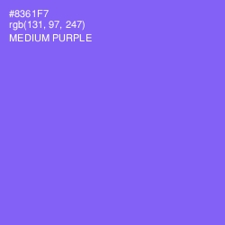 #8361F7 - Medium Purple Color Image